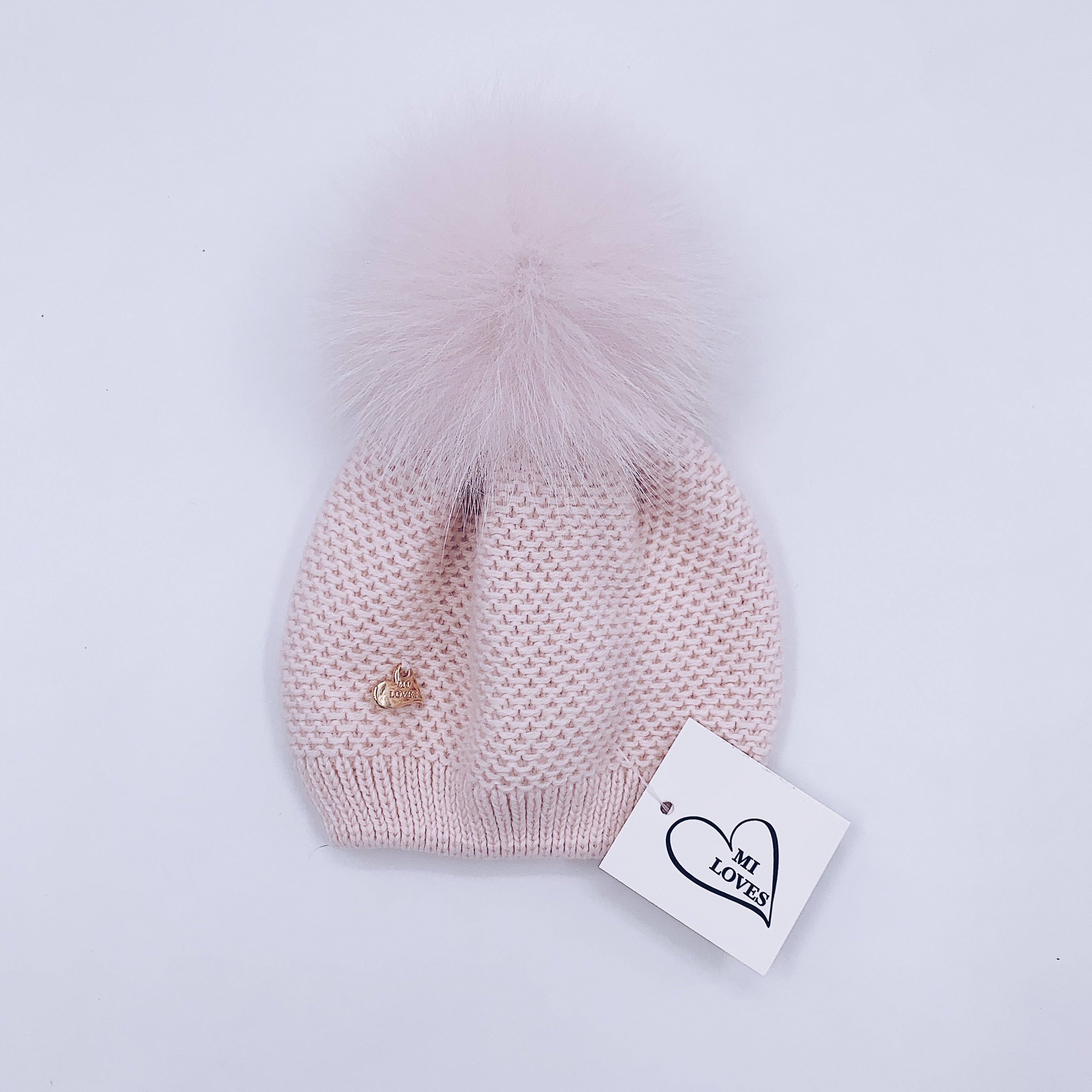 MI LOVES SIGNATURE Luxurious knitted Pompom Hat(ALL COLOURS)