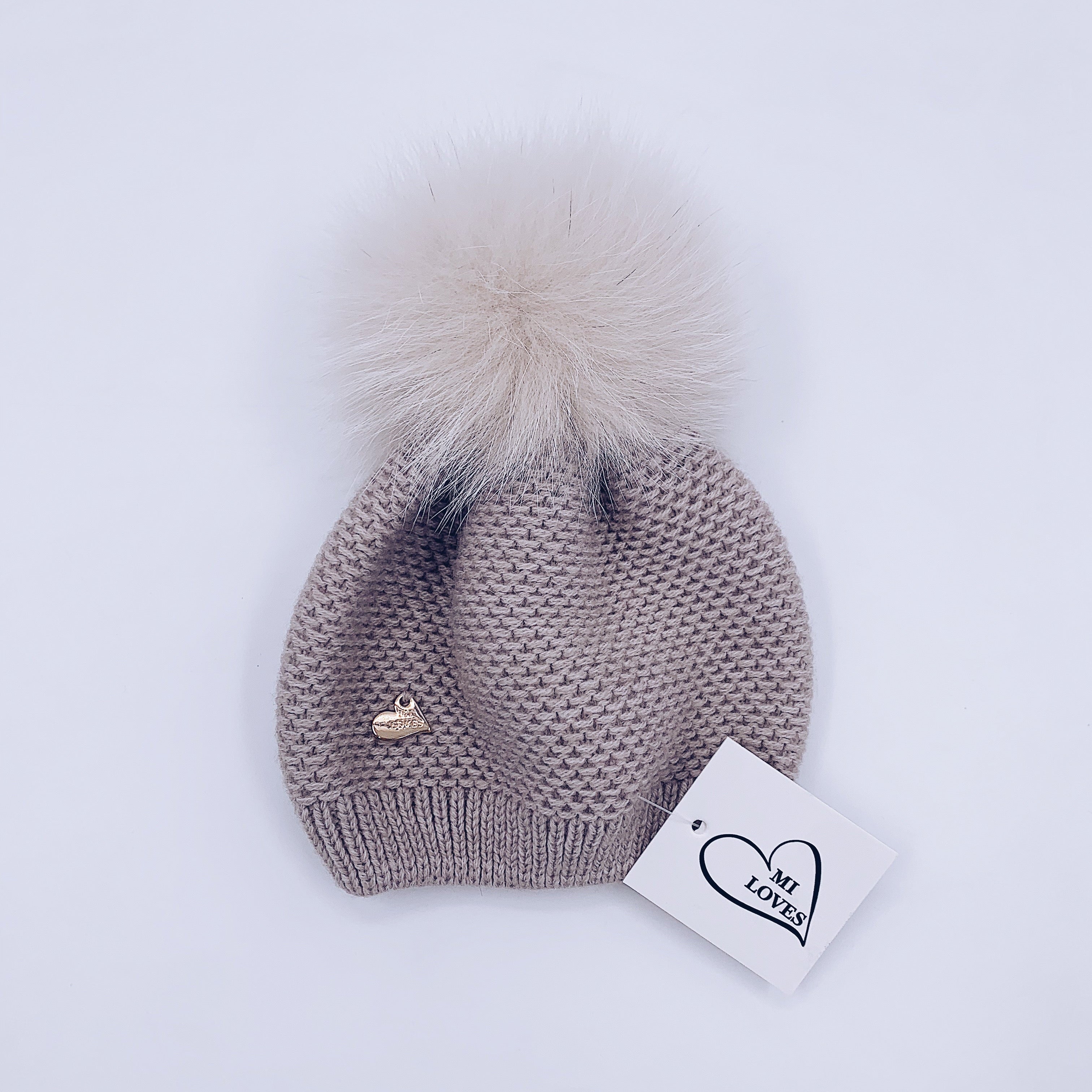 MI LOVES SIGNATURE Luxurious knitted Pompom Hat(ALL COLOURS)