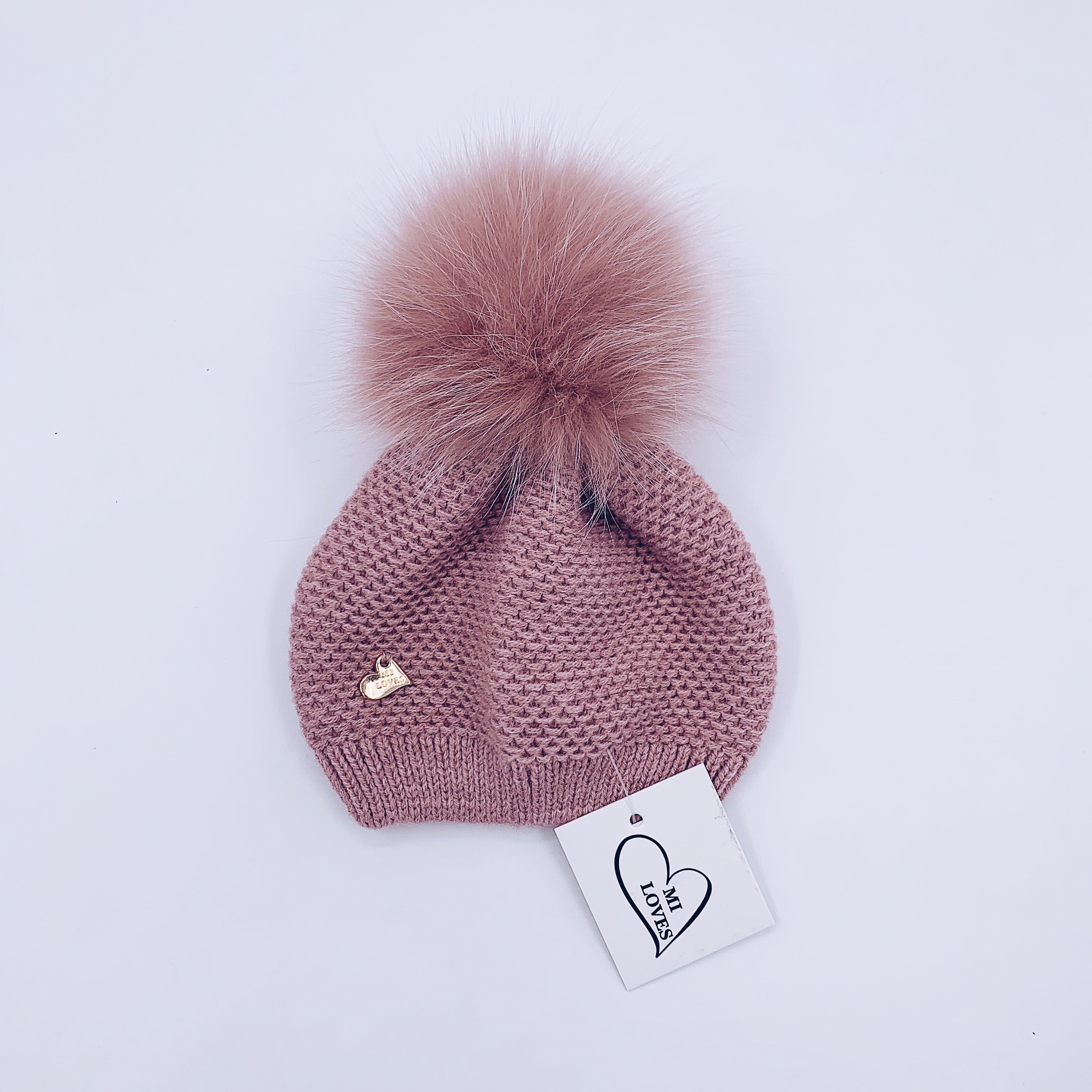 MI LOVES SIGNATURE Luxurious knitted Pompom Hat(ALL COLOURS)