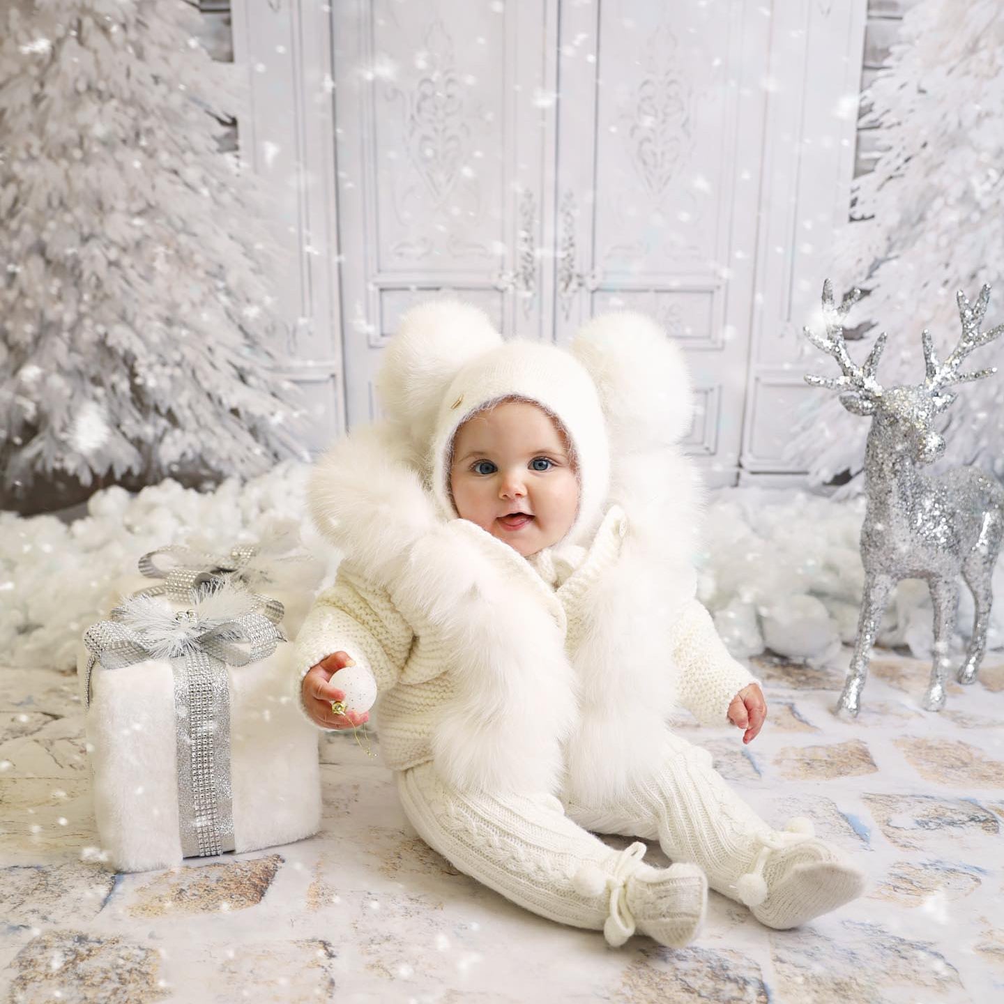 MI LOVES SIGNATURE Little Bear Angora Double pompom hat(ALL COLOURS)