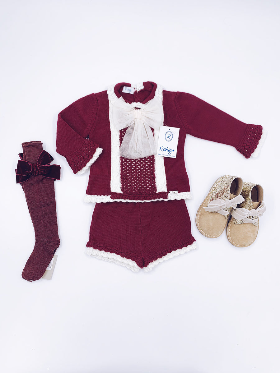 Rahigo - Two Piece Short Set With Black Trim -  Camel main image 0
