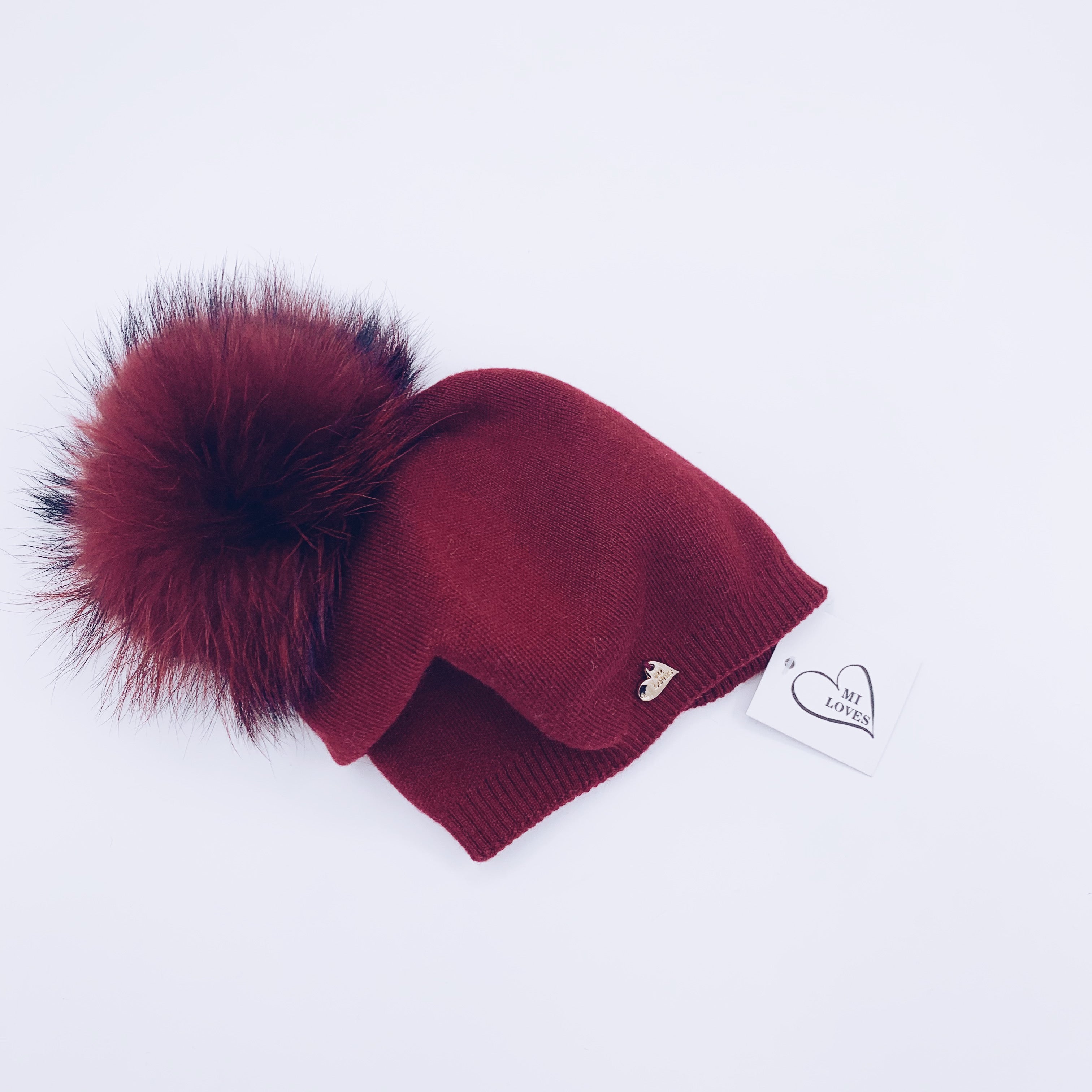 MI LOVES SIGNATURE RELAXED STYLE ADULT/BIG KIDS BEANIE!!