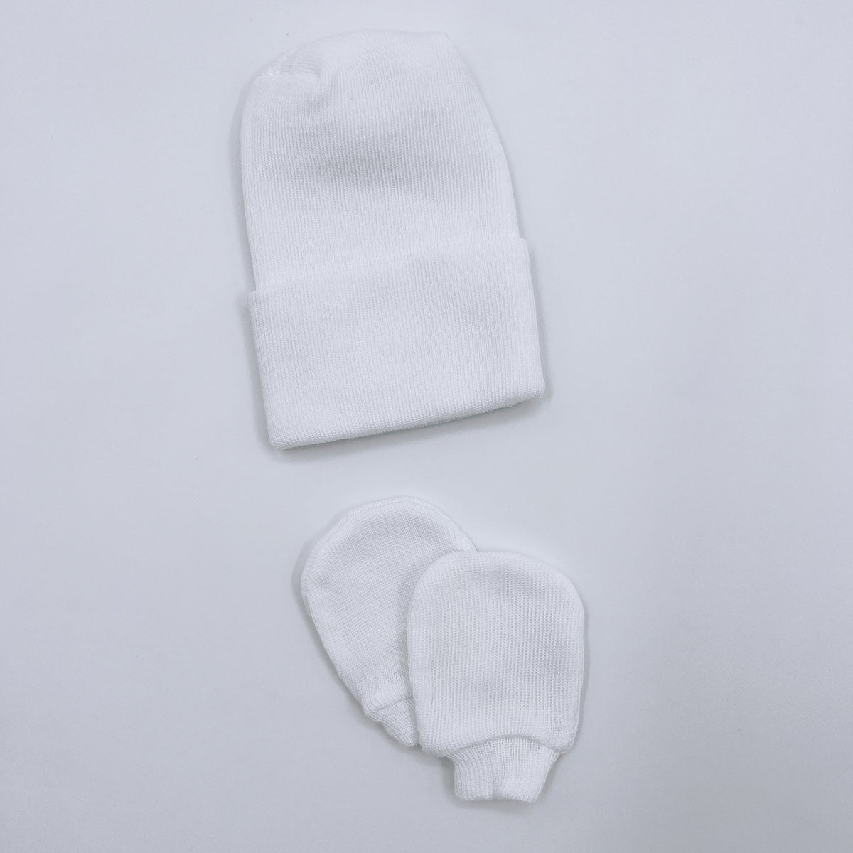 Baby hospital Hat and Mittens set