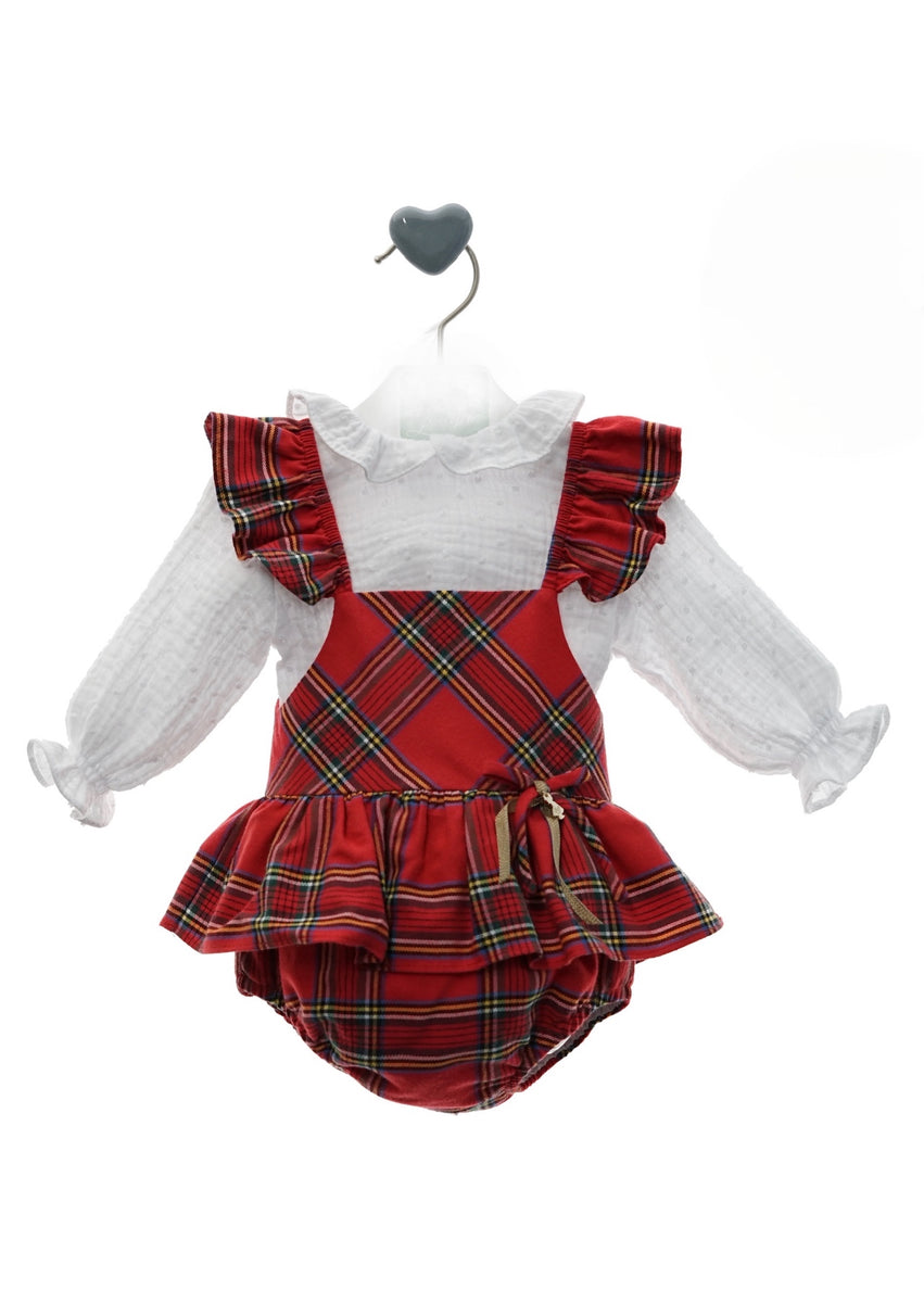 Rahigo - Two Piece Jam Pant Set With Camel Trim - Red