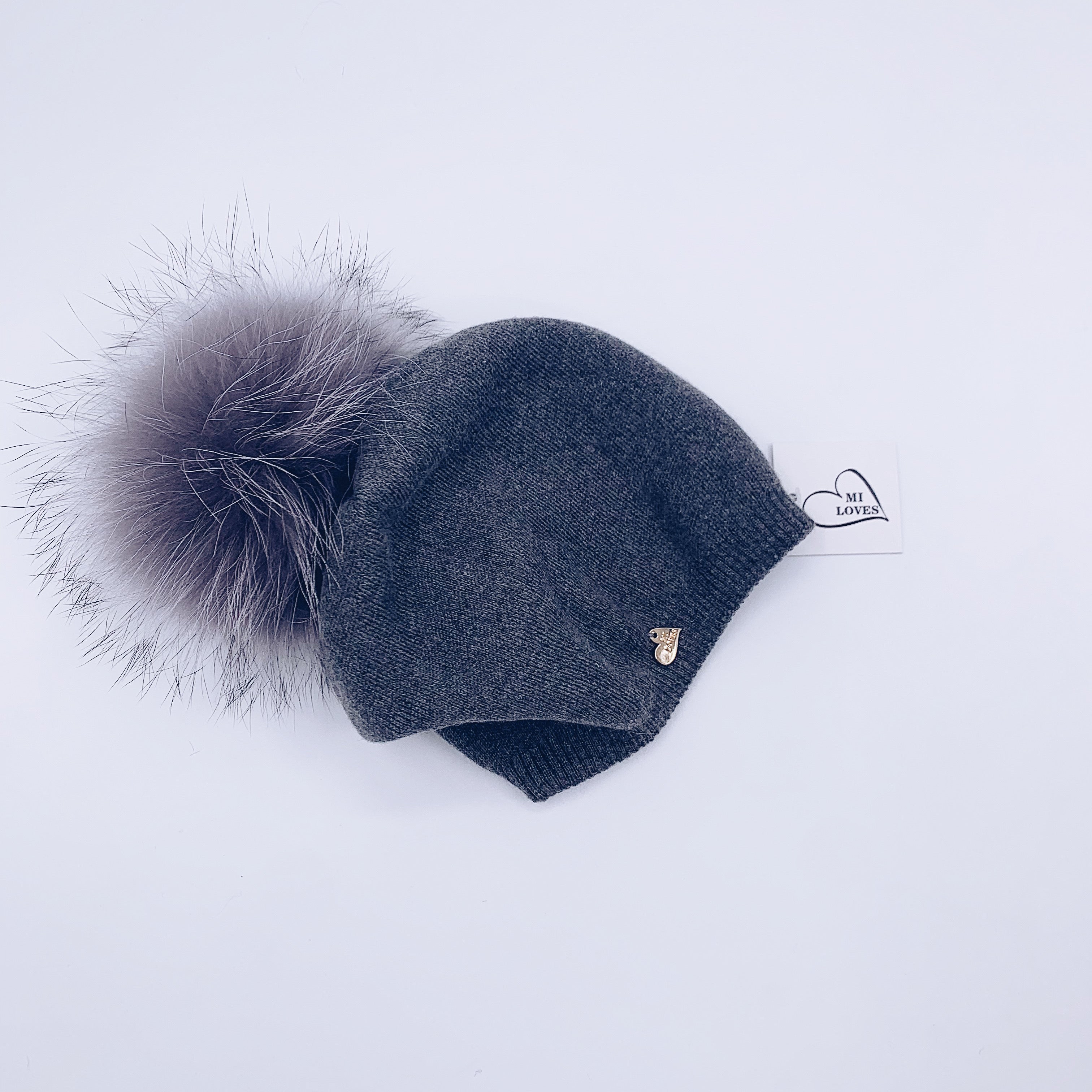 MI LOVES SIGNATURE RELAXED STYLE ADULT/BIG KIDS BEANIE!!