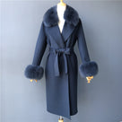 Beautiful Cashmere blend jacket with Fox fur trim/cuffs
