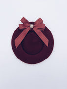 Classic Kids wool beret with beautiful bow details.