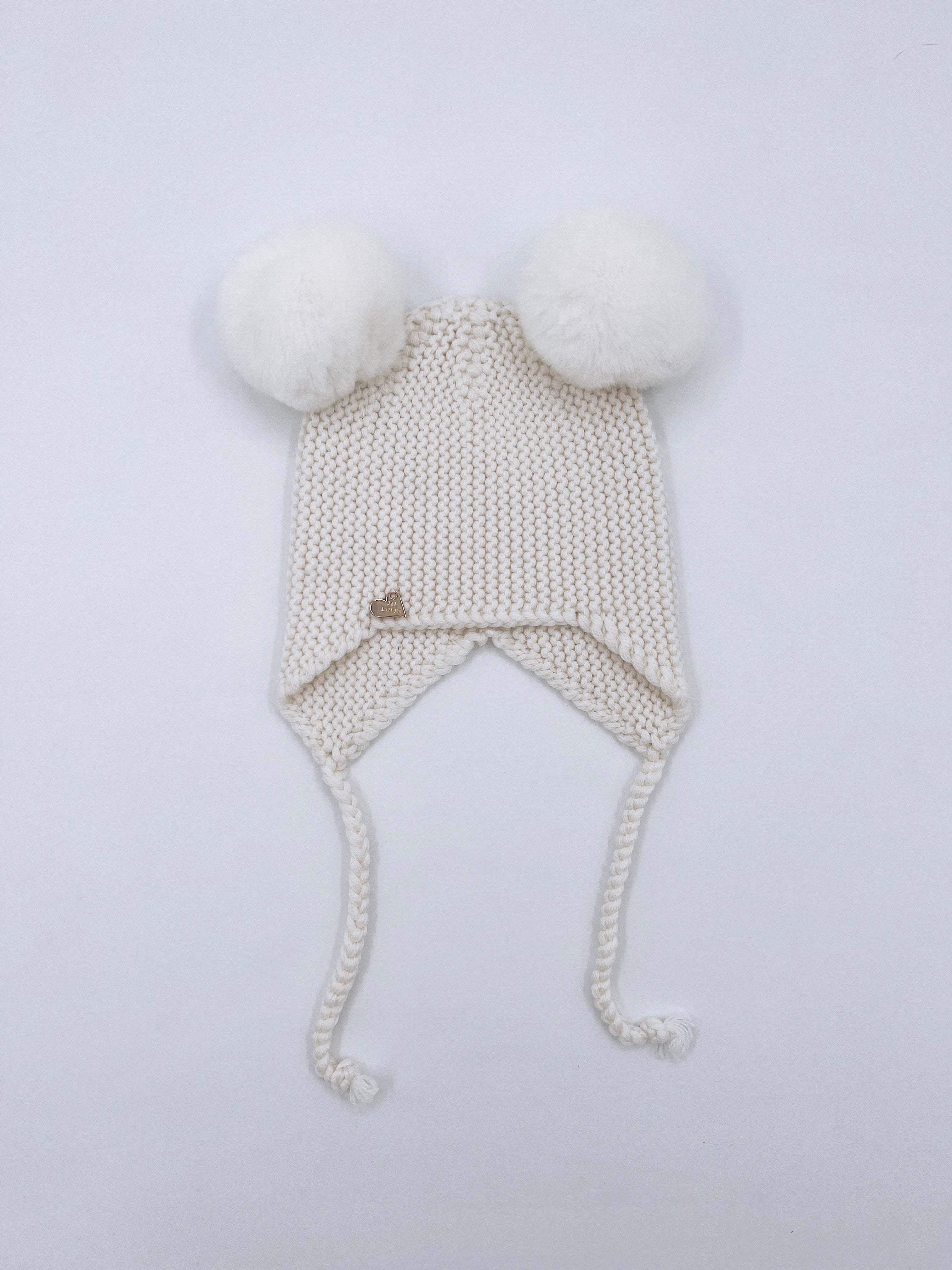 Beautiful Merino Wool Baby Pompom hat,