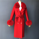 Beautiful Cashmere blend jacket with Fox fur trim/cuffs
