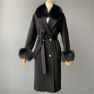 Beautiful Cashmere blend jacket with Fox fur trim/cuffs