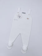 MI LOVES SIGNATURE Luxurious knitted Dungarees with yarn pompoms(ALL COLOURS)
