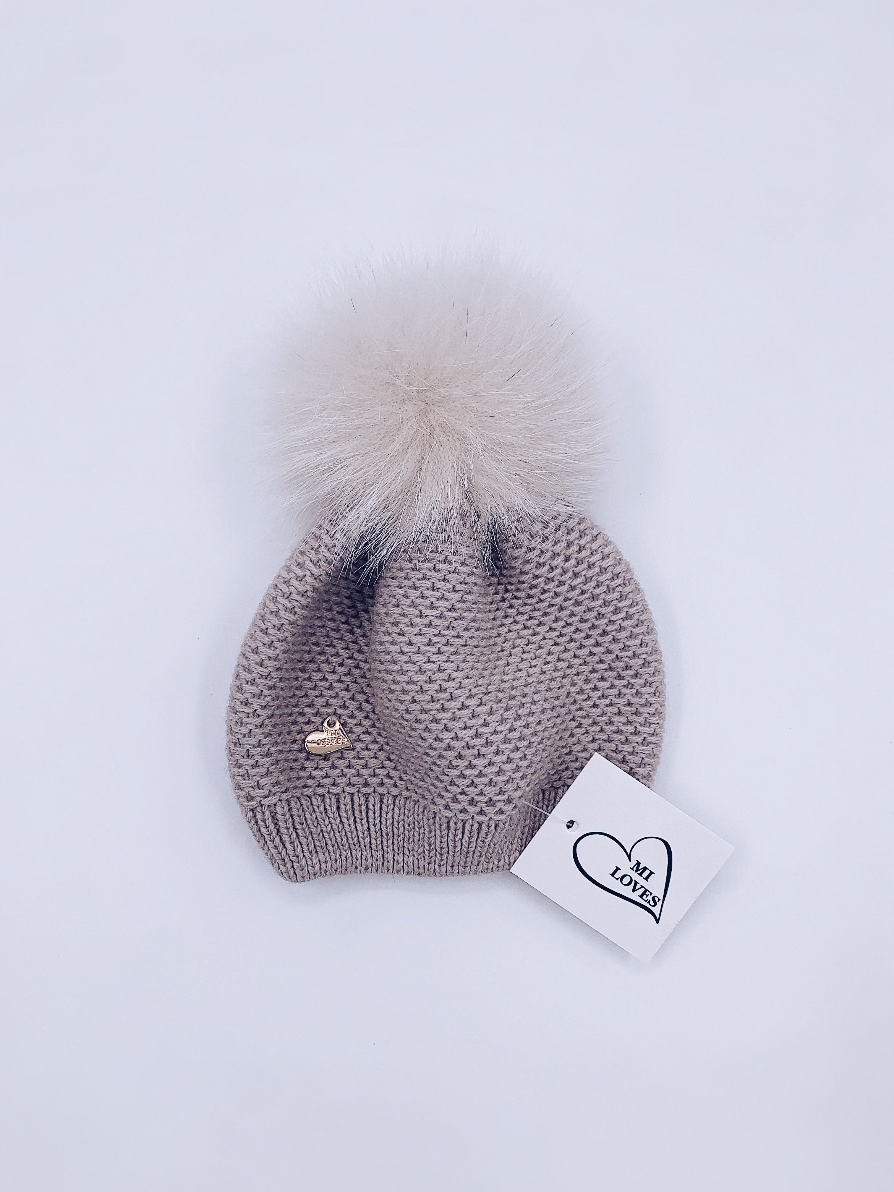 MI LOVES SIGNATURE Luxurious knitted Pompom Hat(ALL COLOURS)