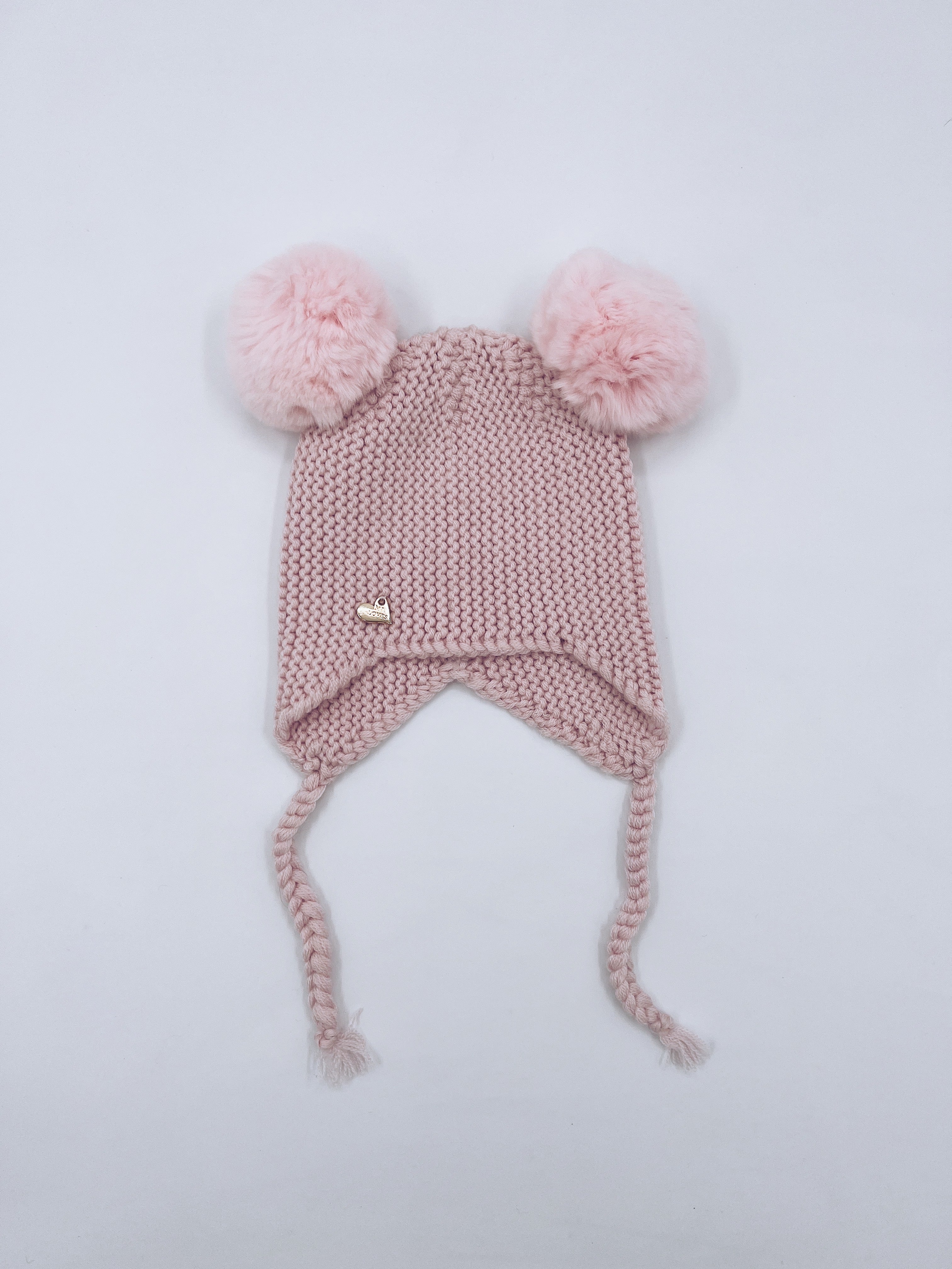 Beautiful Merino Wool Baby Pompom hat,