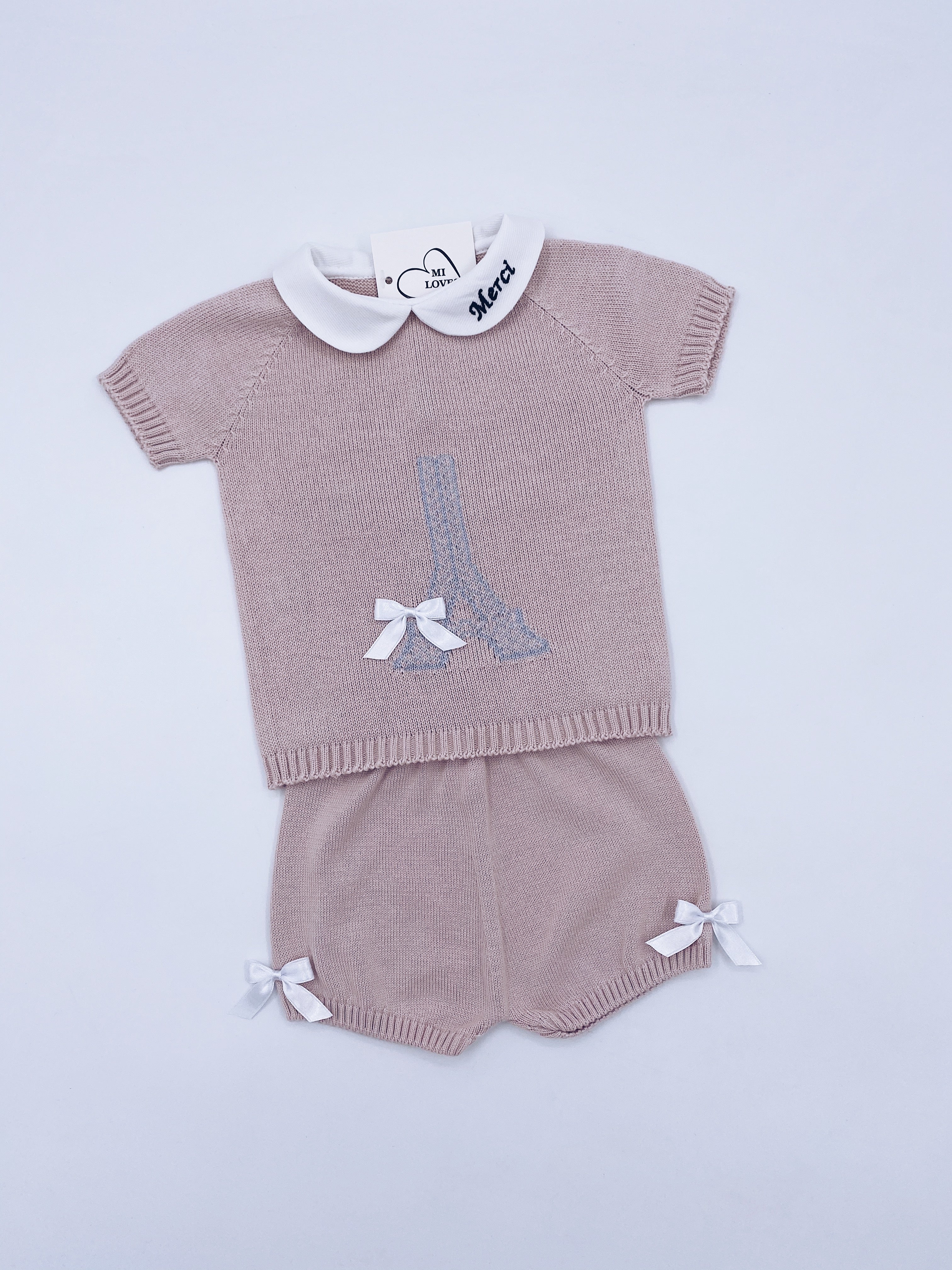 MI LOVES IN PARIS Fine knit 2 piece set.