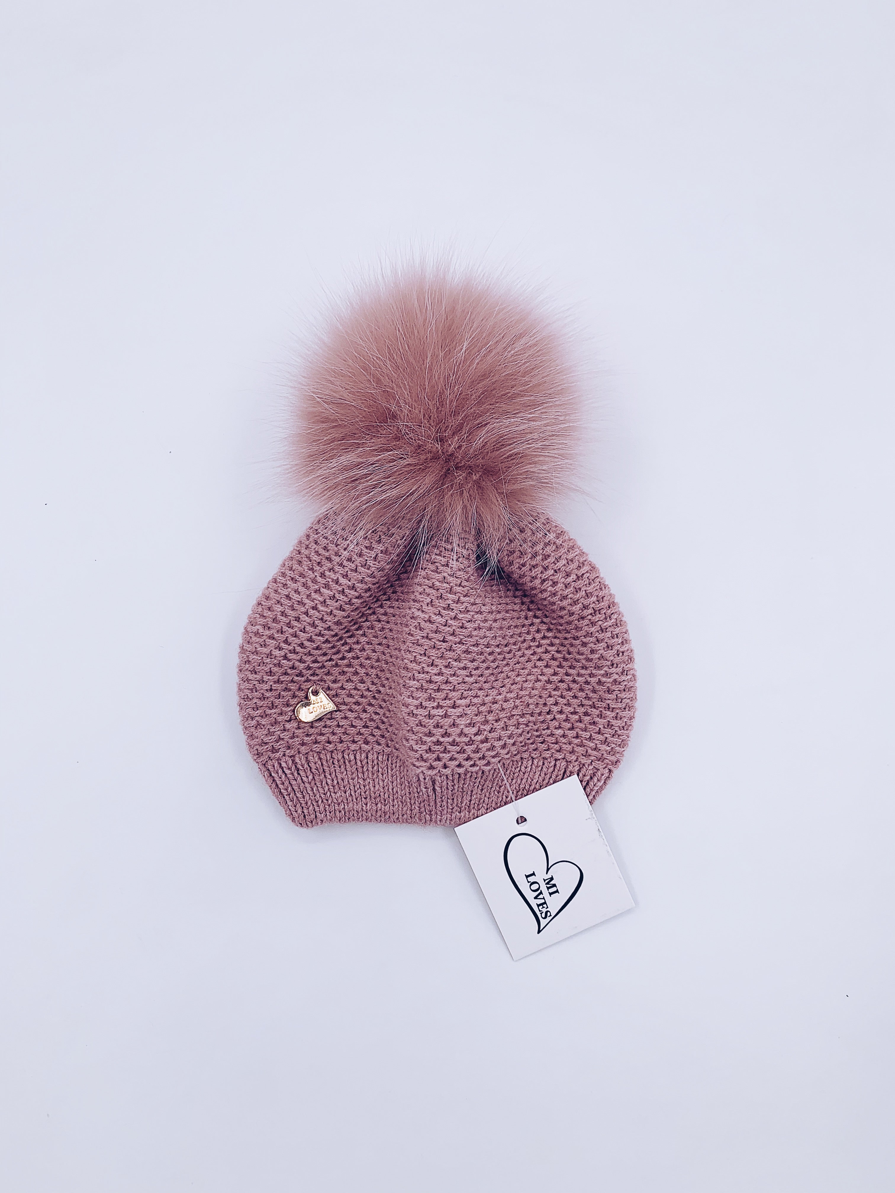 MI LOVES SIGNATURE Luxurious knitted Pompom Hat(ALL COLOURS)