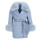 Beautiful Cashmere blend jacket with Fox fur trim/cuffs