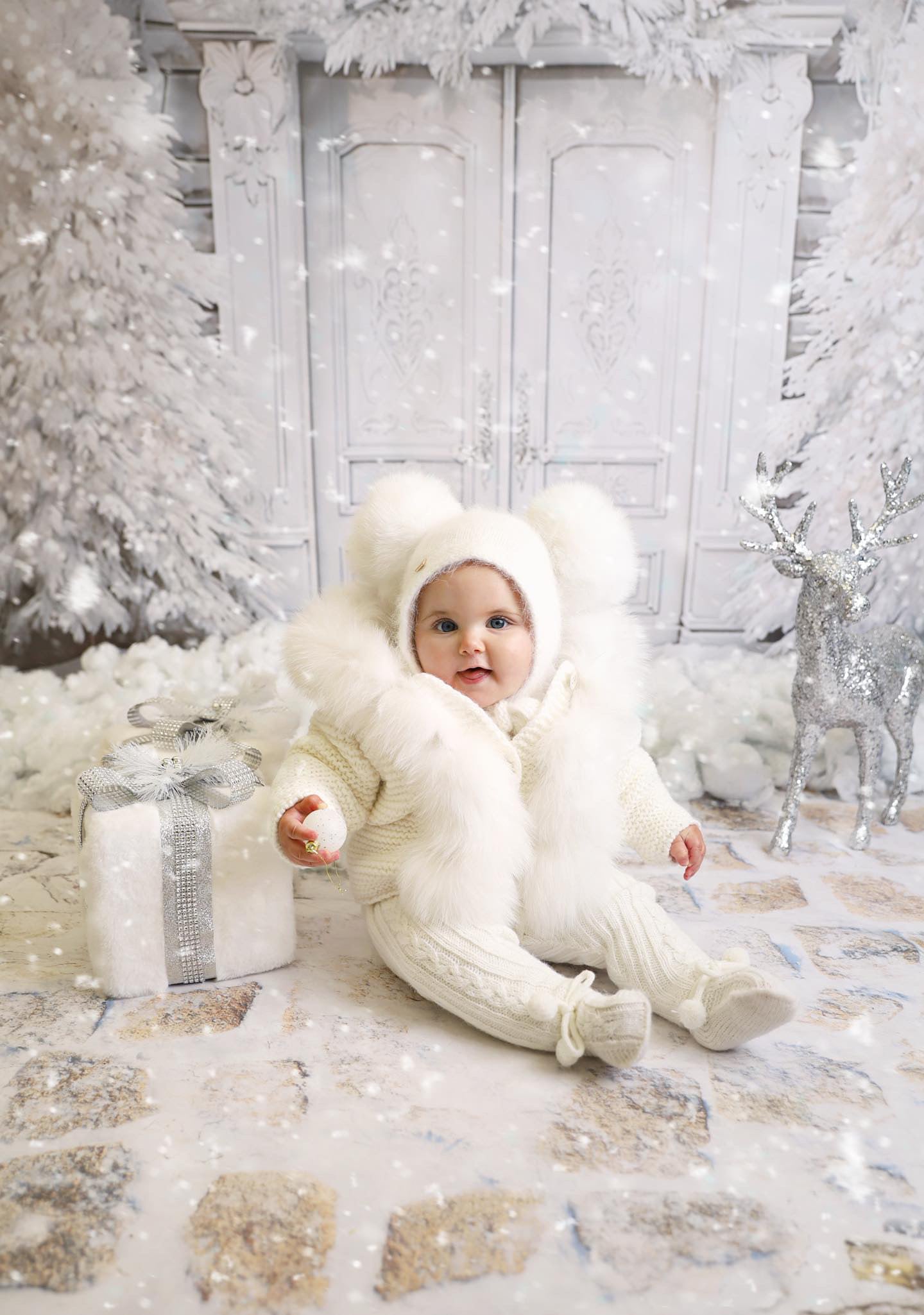 MI LOVES SIGNATURE Little Bear Angora Double pompom hat(ALL COLOURS)