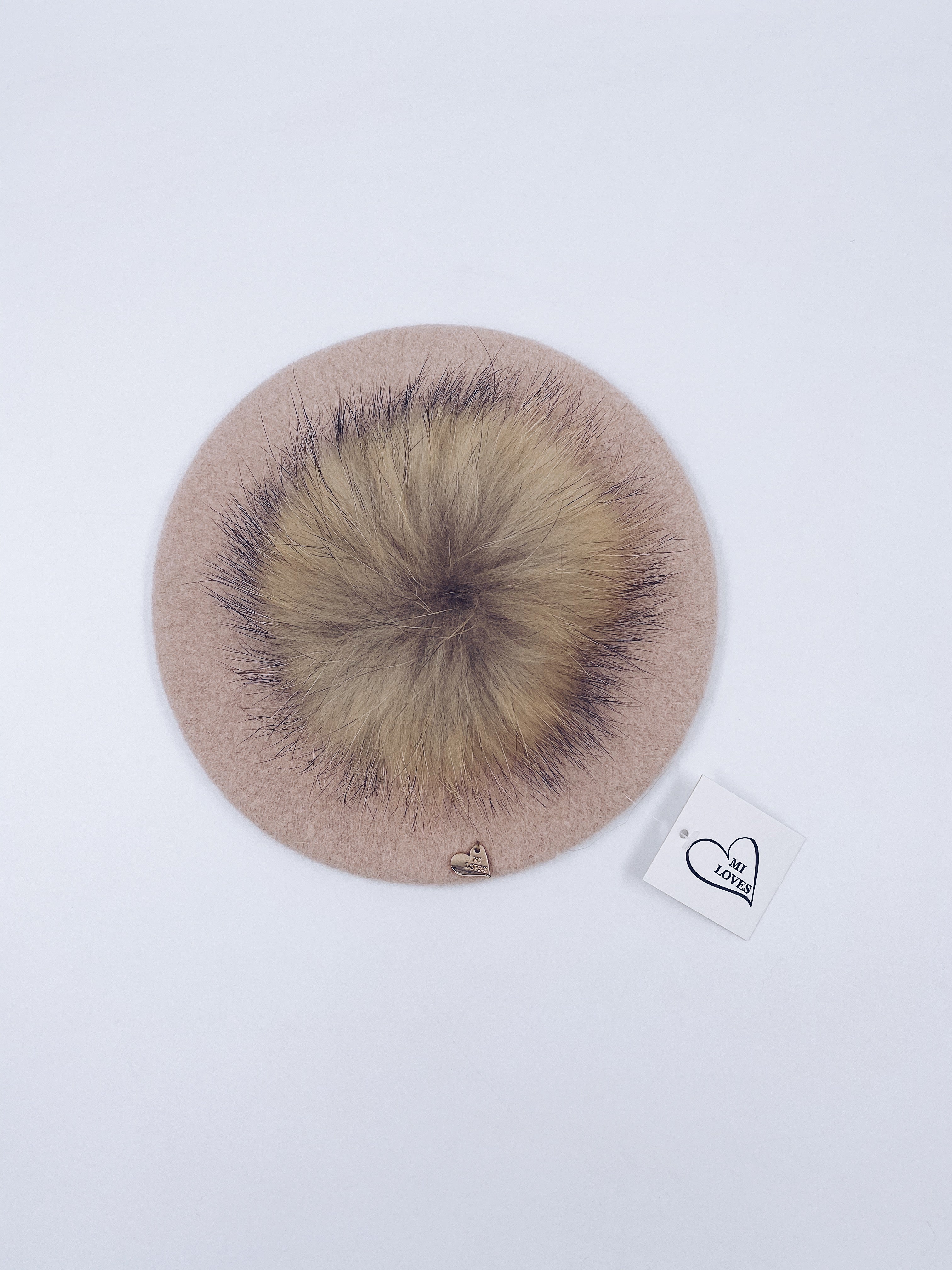 MI LOVES SIGNATURE KIDS POMPOM BERET