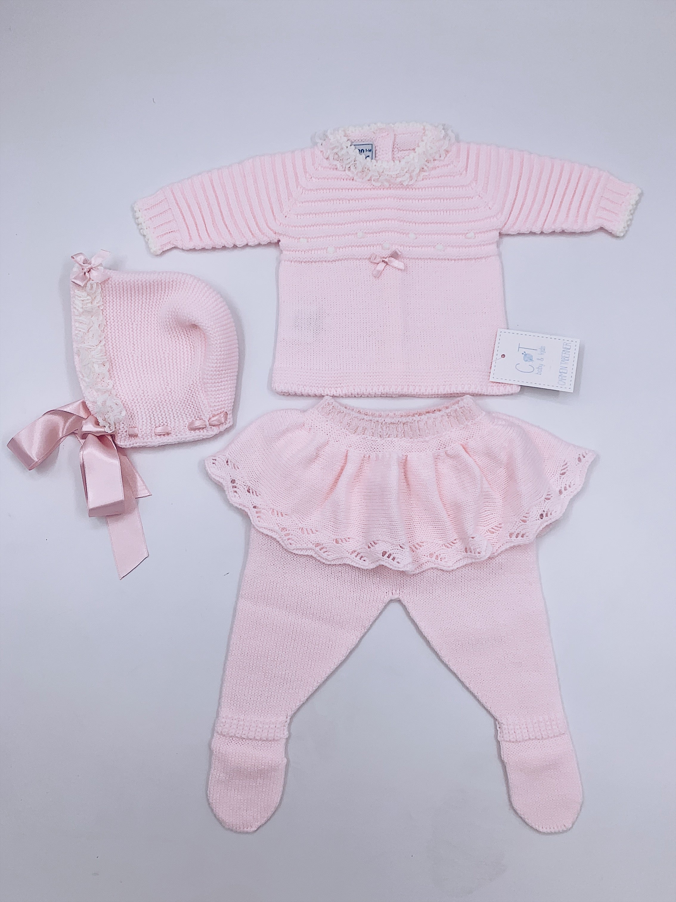 Carmen Taberner Knitted Baby 3 piece set