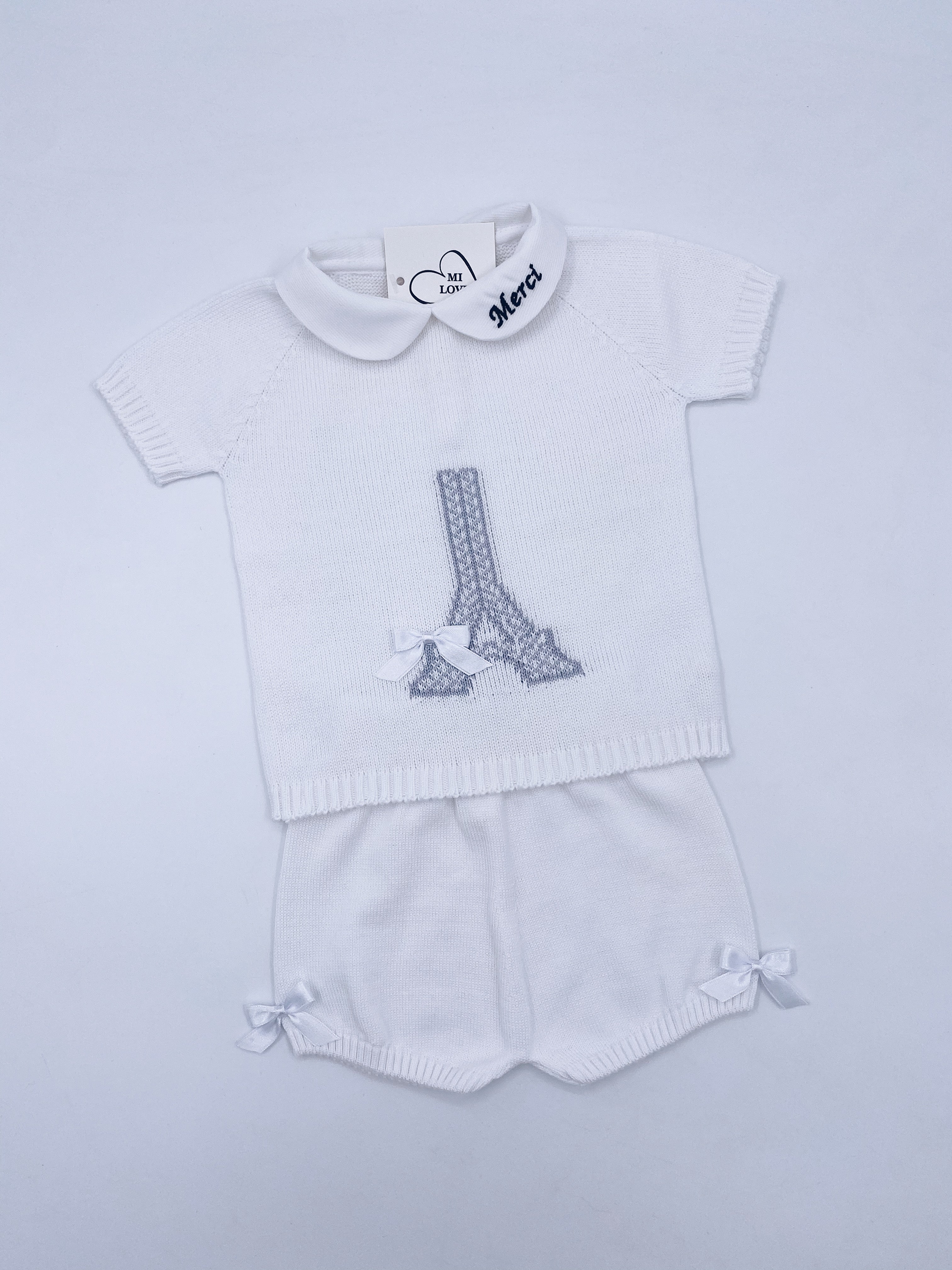 MI LOVES IN PARIS Fine knit 2 piece set.