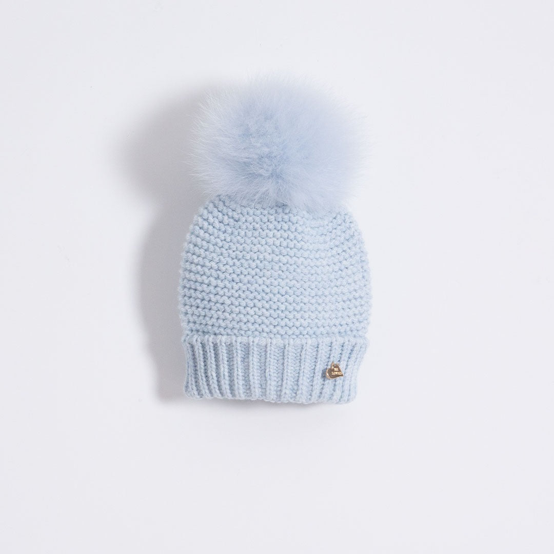 MI LOVES SIGNATURE Knitted POMPOM HAT(ALL COLOURS)