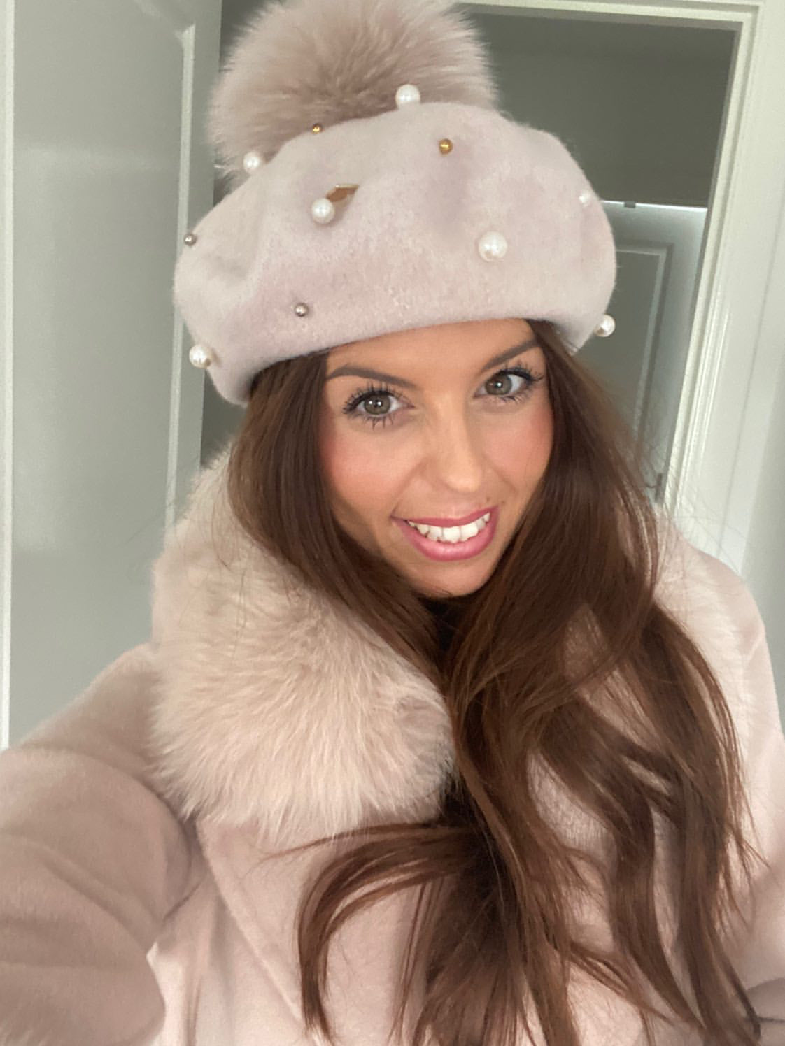 Big kids/Adults Pearl beret with pompom