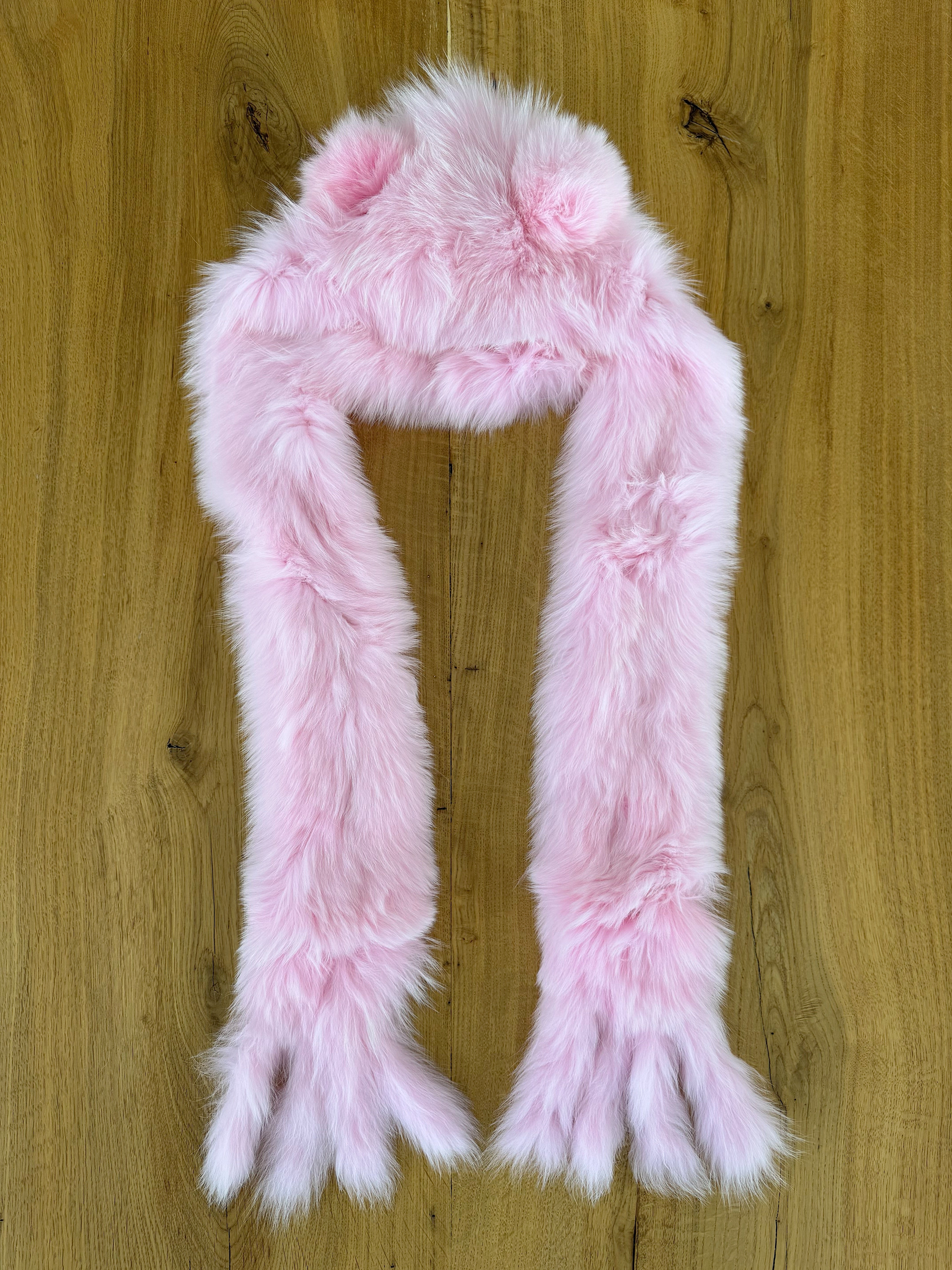 Kids Fox fur BEAR hat.