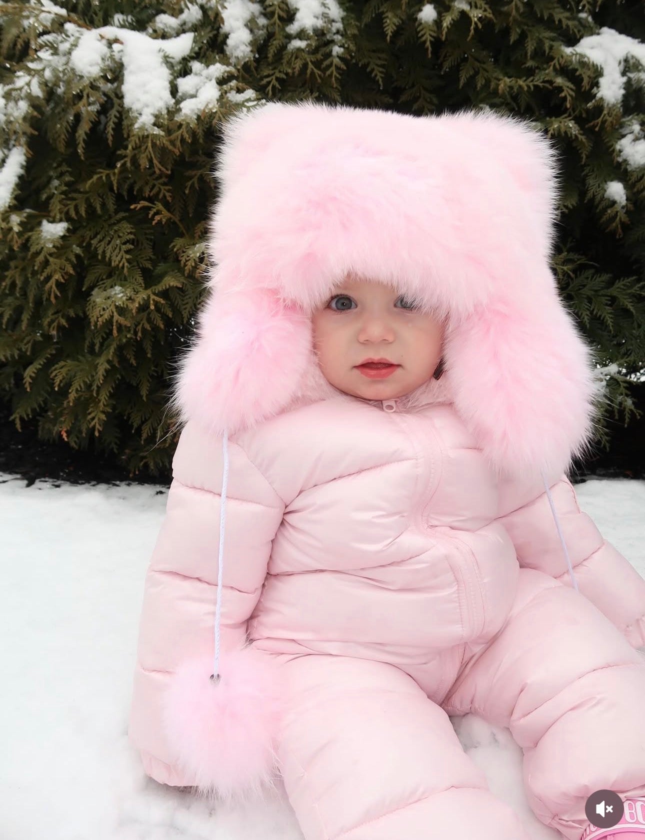 Kids Fox fur KITTY hat.