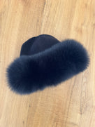 Kids Fox fur hat .