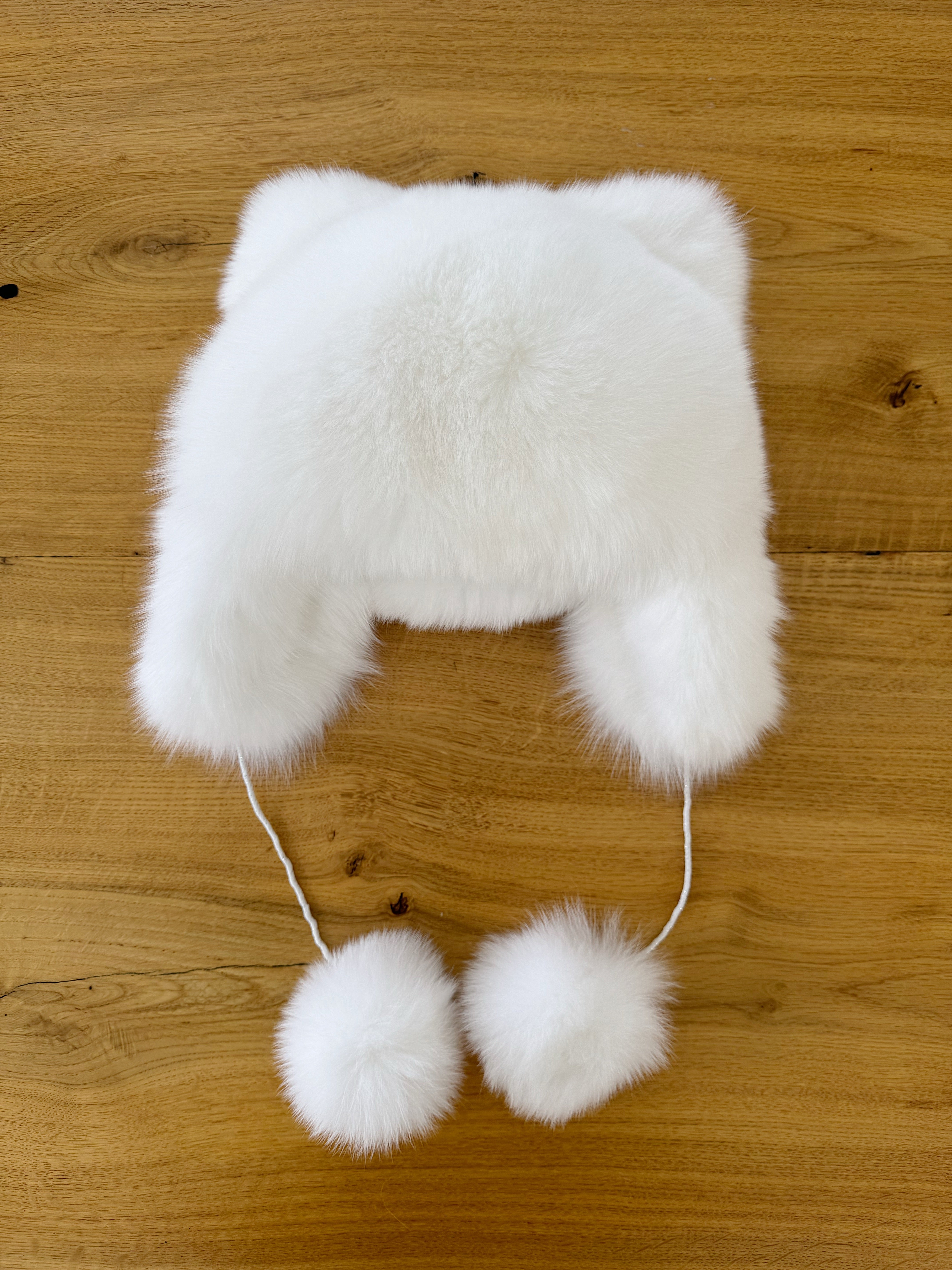 Kids Fox fur KITTY hat.