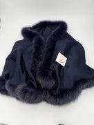 PRE-ORDER(Delivery in 2-3 weeks)MI LOVES SIGNATURE LUXURIOUS FOX FUR TRIM ADULT CAPE