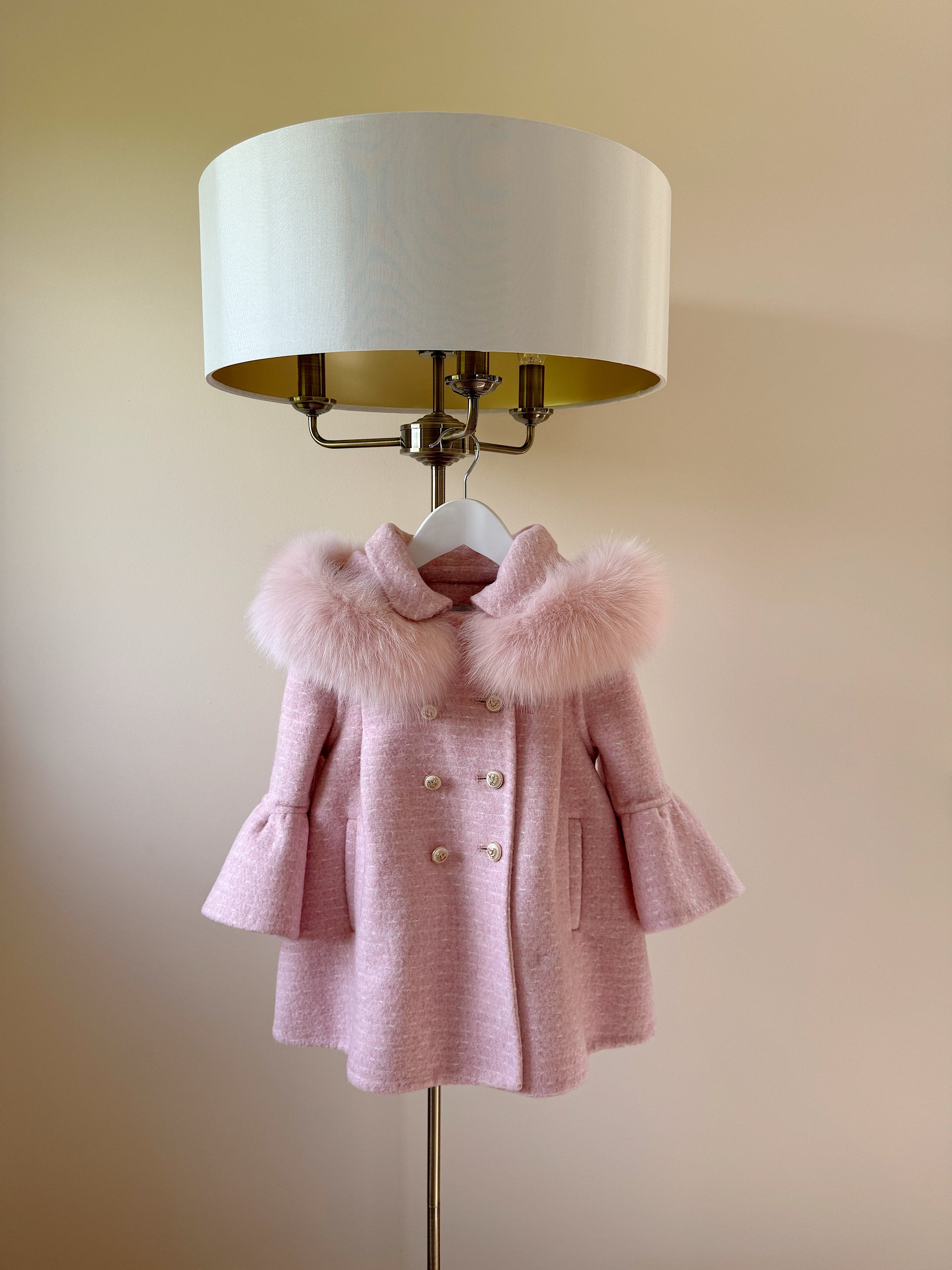 HOT For Baby Girl Wool Coat Girls Pink Winter Coat Pink Wool