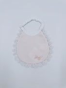 Beautiful baby bib with lace details
