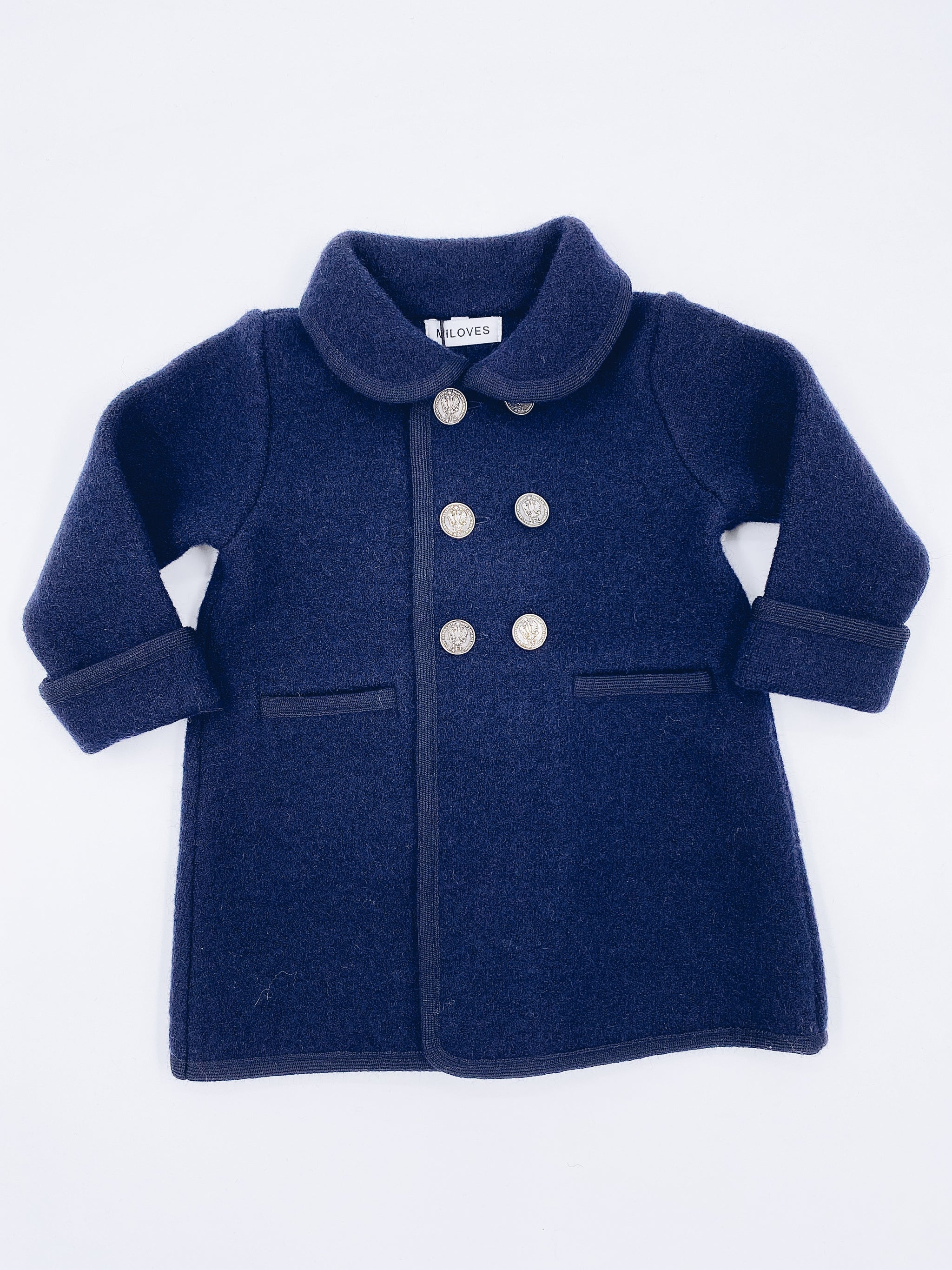 Beautiful Navy Merino wool coat – MI LOVES
