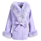 PRE ORDER(Delivery in 2-3 weeks)MI LOVES SIGNATURE Luxurious Anna cashmere Adult coat with Fox fur trim and cuffs.