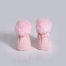 MI LOVES SIGNATURE Knitted POMPOM BOOTIES(ALL COLOURS)