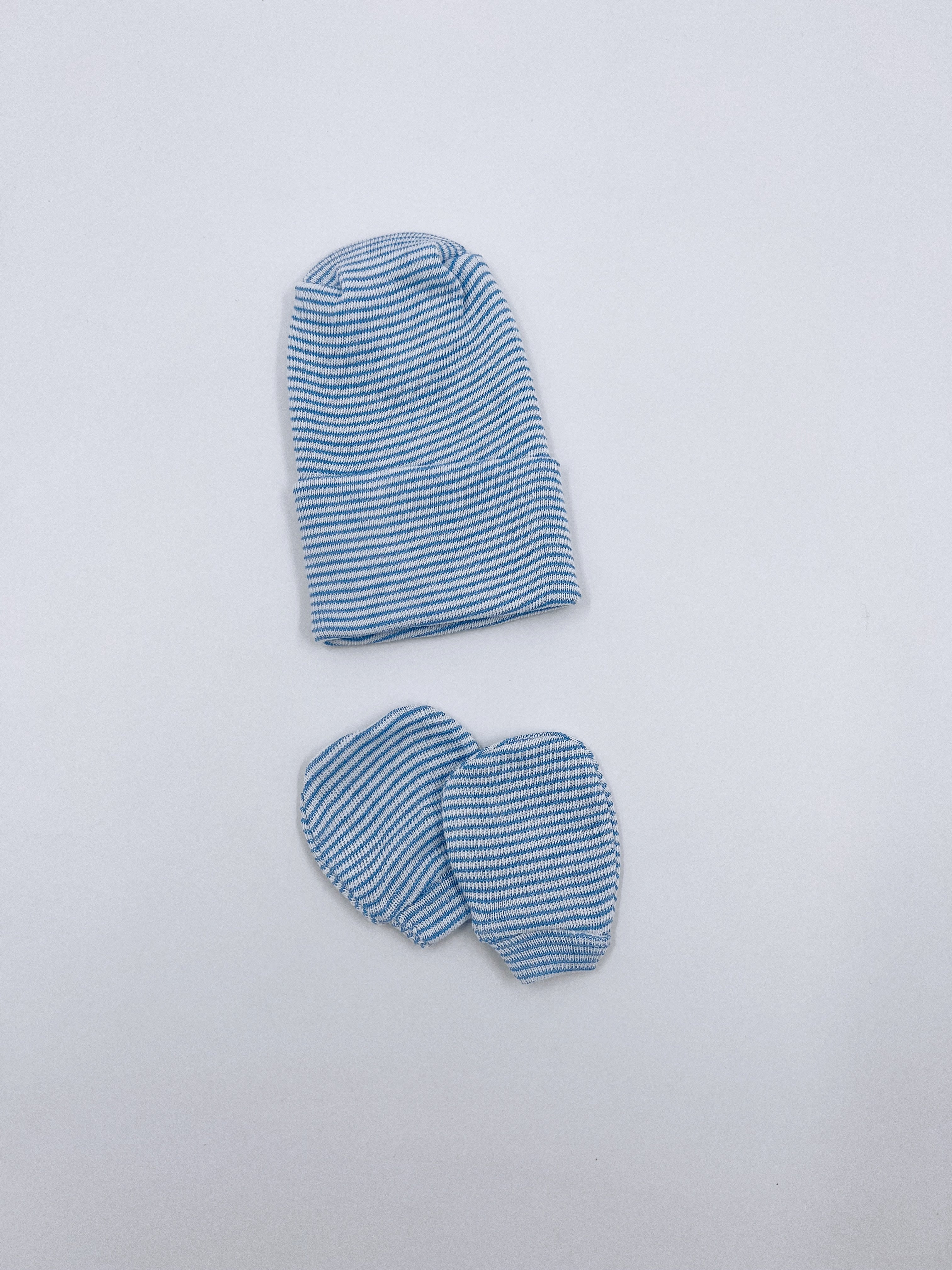 Baby hospital Hat and Mittens set