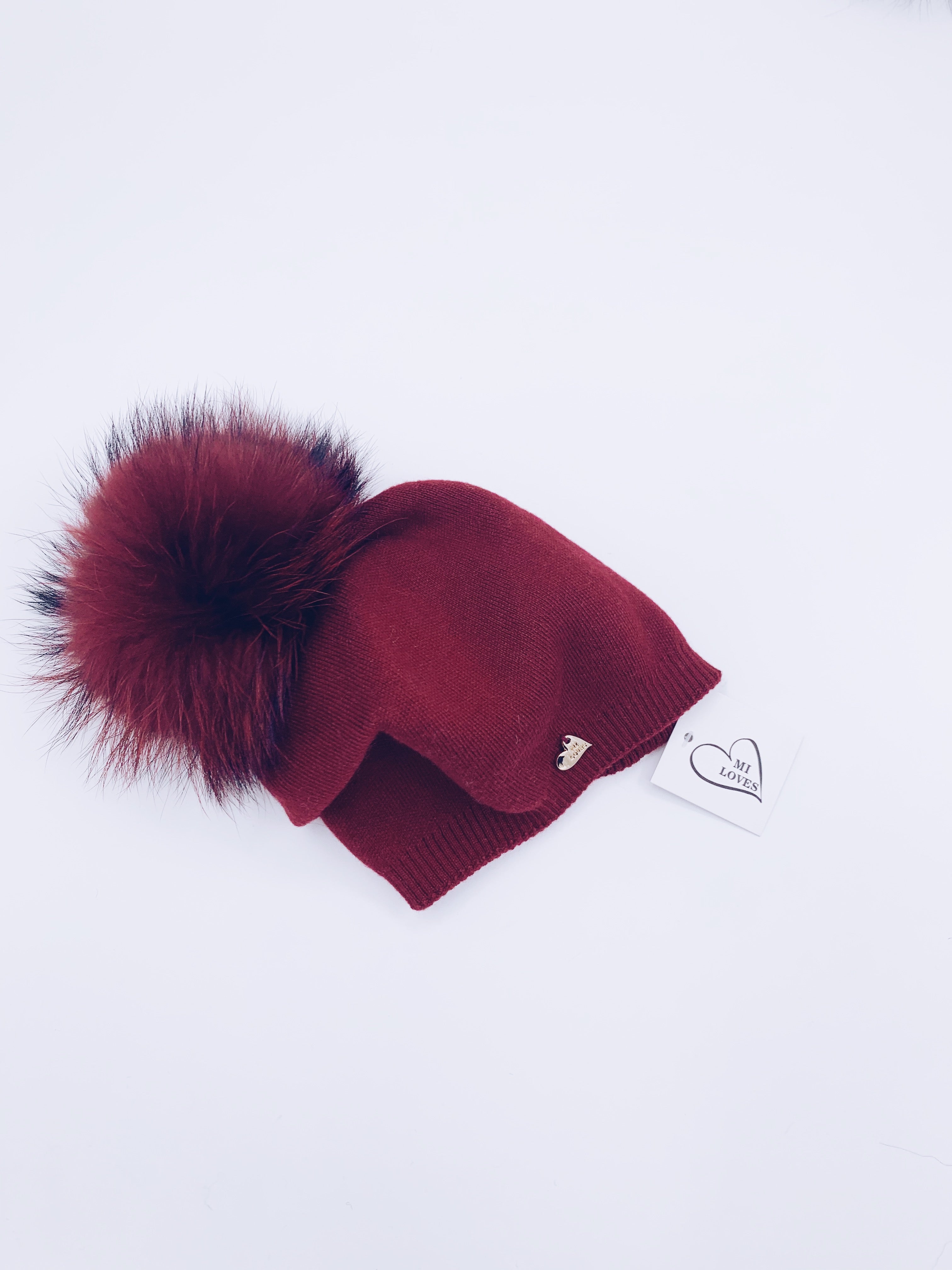 MI LOVES SIGNATURE RELAXED STYLE ADULT/BIG KIDS  BEANIE!!