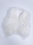 MILOVES Signature Luxurious Mongolian  fur kids vest in Ivory/White.