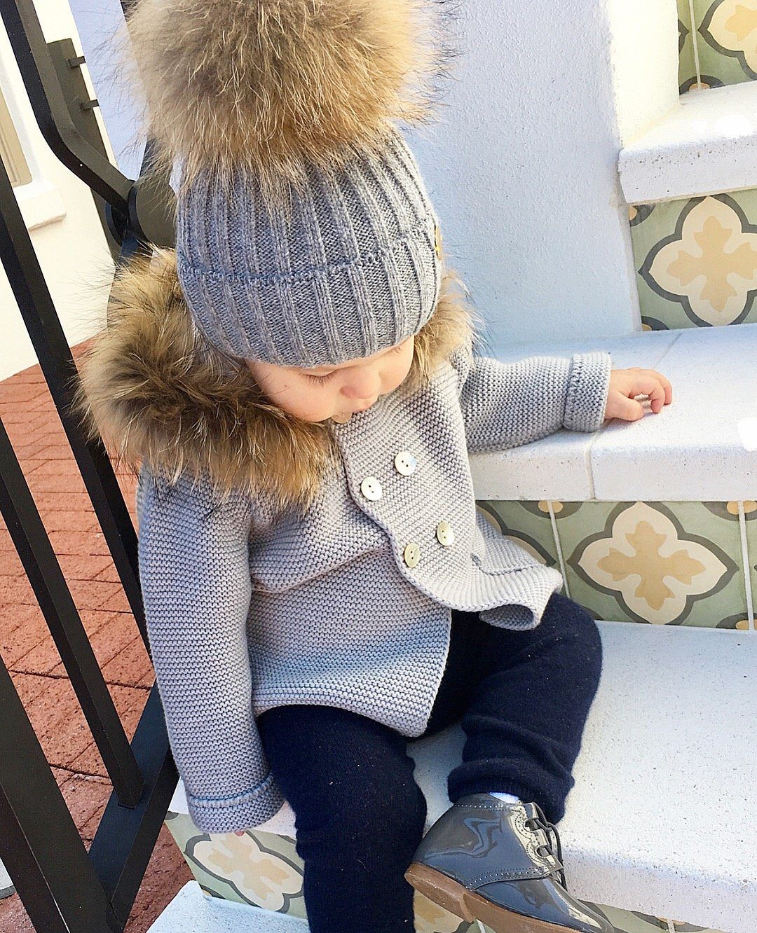 MILOVES SIGNATURE Cashmere  baby hat.