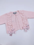 Beautiful Rochy knitted Cardigan with frills and Bow details(ALL COLOURS)
