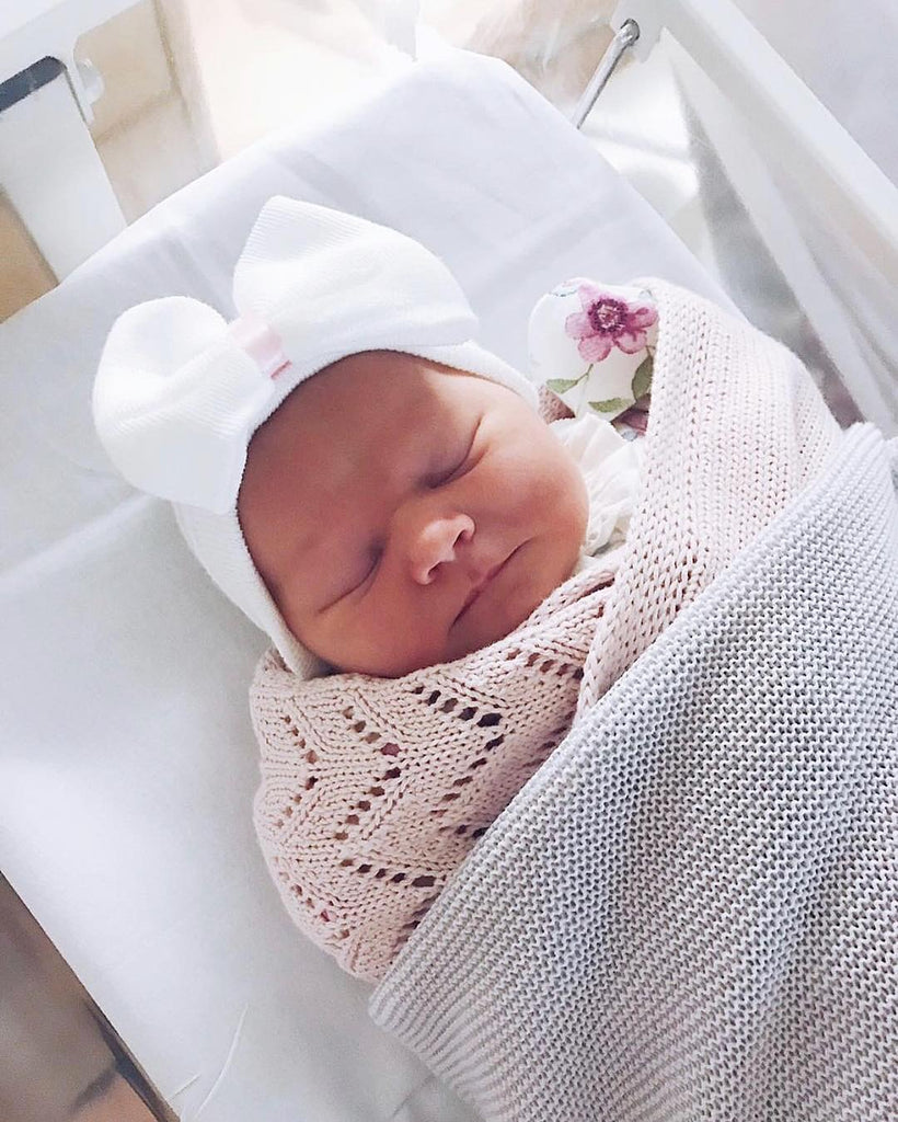 Infant girl hats with bows sales