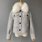 PRE ORDER (delivery in 2 weeks)MI LOVES SIGNATURE ELITE Collection Adult cashmere jacket with Fox fur trim