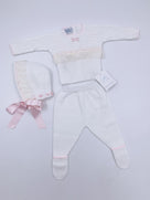 Beautiful Carmen Taberner Knitted 3 piece set with Lace details