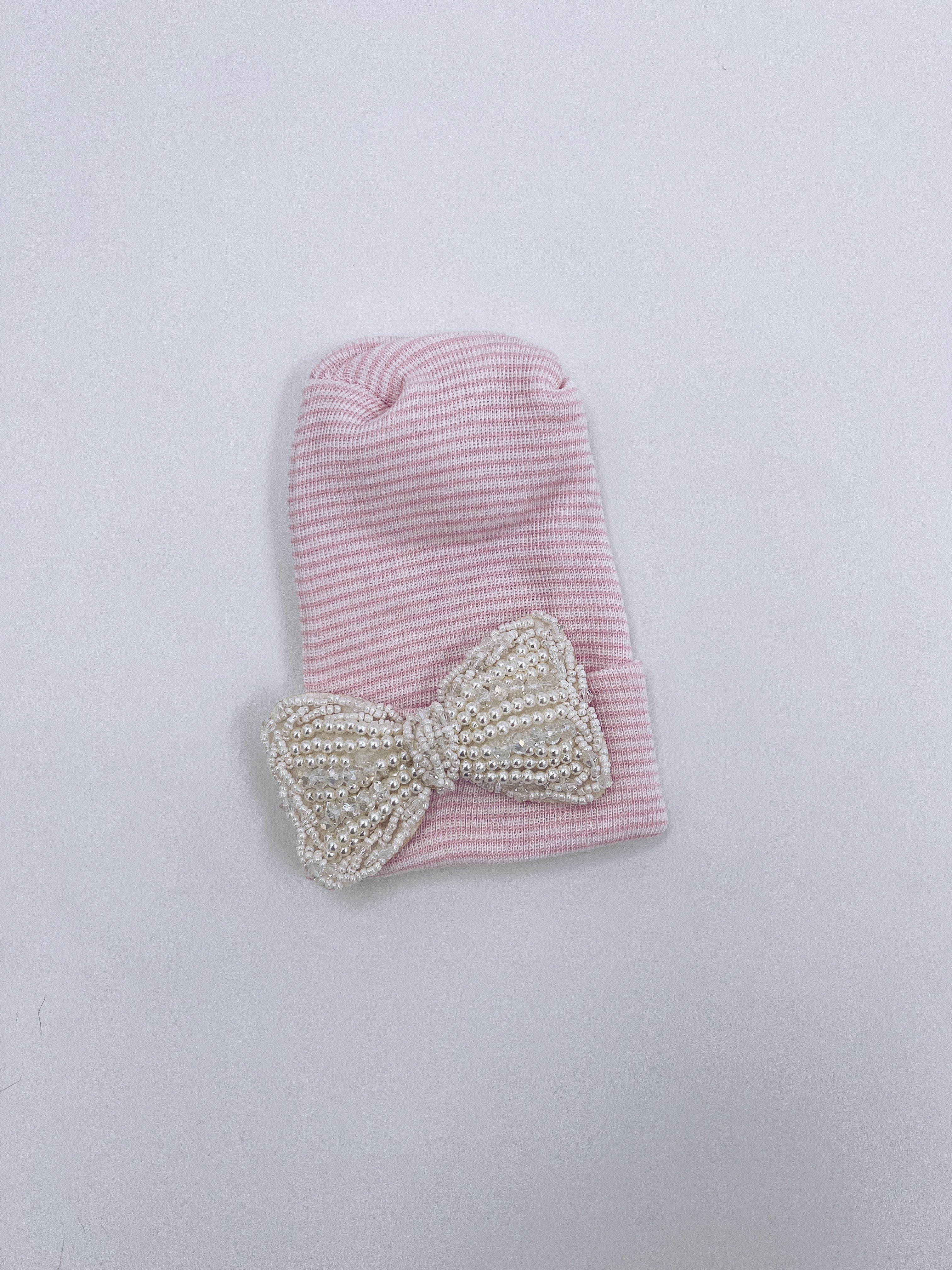 Baby hospital Hat with Bow details
