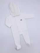 MI LOVES SIGNATURE knitted Pramsuit with faux fur trim