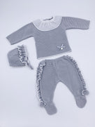 Rochy baby knitted 2 piece sets with ruffle details
