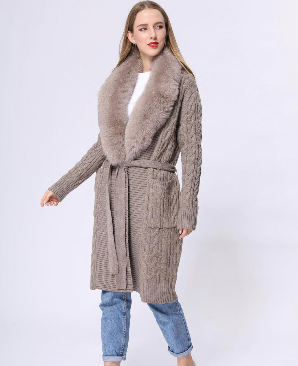 Luxurious Wrap knitted cardigan