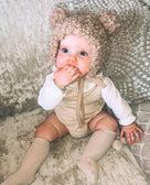 MI LOVES SIGNATURE Faux fur shearling Bear hat.