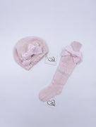 MI LOVES SIGNATURE Knitted beret with velvet bow